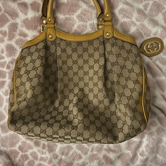 Gucci Authentic | Gucci Xl Size Sukey Monogram Canvas Hobo Bag. | Color: Brown/| - Picture 3 of 5